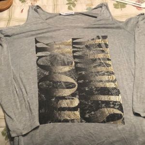 Maurice’s cold shoulder graphic tee